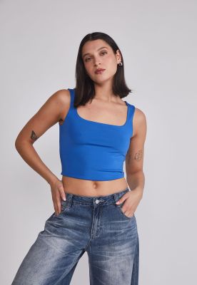 Peto Mujer Crop Elasticado Azul Sioux