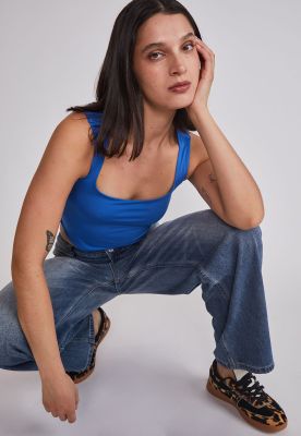 Imagen 2 del producto Peto Mujer Crop Elasticado Azul Sioux