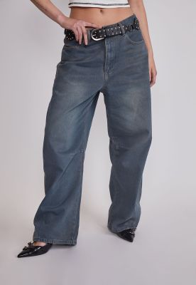 Jeans Mujer Baggy Lavado Celeste Sioux