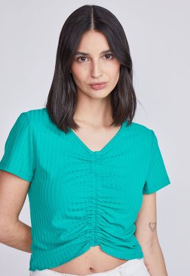 Imagen 2 del producto Polera Mujer Recogida Verde Sioux