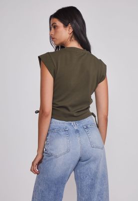 Imagen 2 del producto Polera Mujer Ajustador Costados Verde Sioux