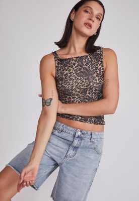 Imagen 2 del producto Peto Mujer Leopardo Mesh Beige Sioux