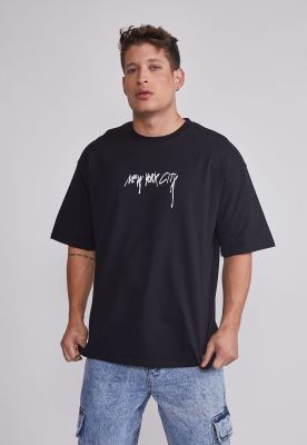 Polera Hombre Grafitis Negro Sioux