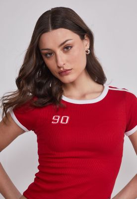 Imagen 2 del producto Polera Mujer Baby Tee Numero Rojo Sioux