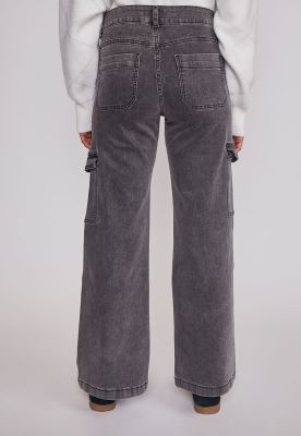 Imagen 2 del producto Jeans Mujer Cargo Tiro Alto Negro Sioux