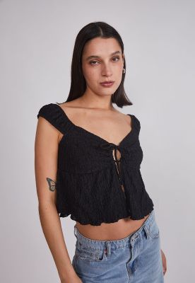 Imagen 2 del producto Peto Mujer Romantico Lazo Negro Sioux