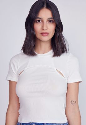 Imagen 2 del producto Polera Mujer Elasticada Blanco Sioux