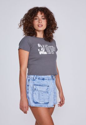 Polera Mujer Guitarrista Gris Sioux