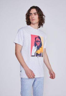 Polera Hombre Mono Gris Sioux