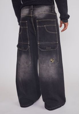 Imagen 2 del producto Jeans Hombre Mega Baggy Parche Negro Sioux
