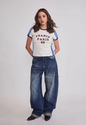 Imagen 2 del producto Polera Mujer Varsity Blanco Sioux