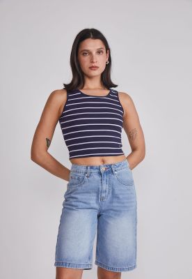 Imagen 1 del producto Peto Mujer Crop Listado Azul Sioux