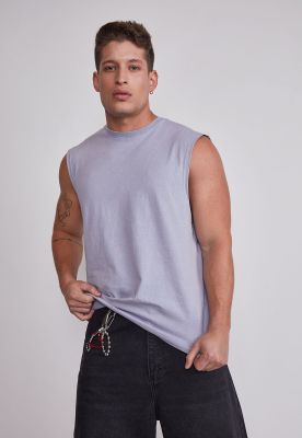 Imagen 2 del producto Polera Sin Manga Hombre Lavada Jersey Gris Sioux