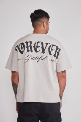 Imagen 2 del producto Polera Hombre Oversize Espalda Gris Sioux