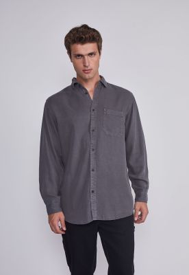Camisa Hombre Lavada Gris Sioux