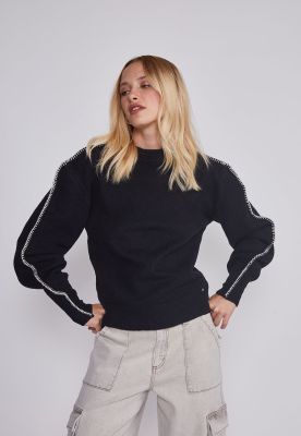 Imagen 2 del producto Sweater Mujer Costura Negro Sioux