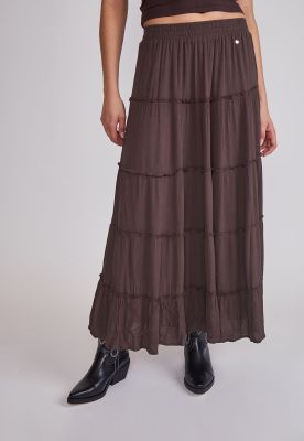 Falda Mujer Rustica Paneles Café Sioux