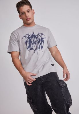 Imagen 2 del producto Polera Hombre Death Print Gris Sioux