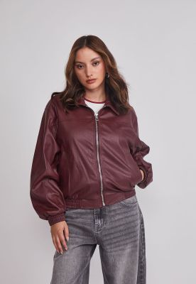 Imagen 1 del producto Chaqueta Mujer Ecocuero Burdeo Sioux