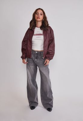 Imagen 2 del producto Chaqueta Mujer Ecocuero Burdeo Sioux