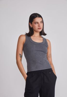 Peto Mujer Tachas Estrellas Gris Sioux