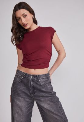 Imagen 2 del producto Polera Mujer Recogido Costados Burdeo Sioux