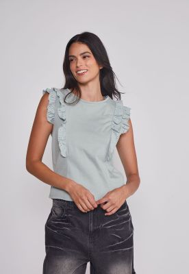 Imagen 1 del producto Peto Mujer Vuelos Manga Verde Sioux