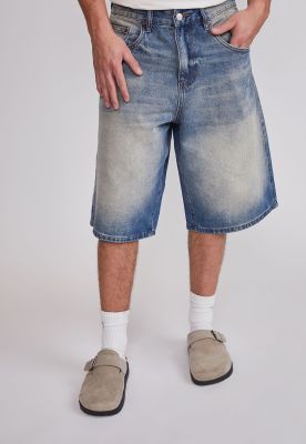 Bermuda Hombre Baggy Oxidado Azul Sioux