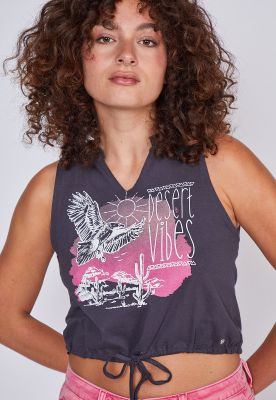 Imagen 2 del producto Polera Mujer Desert Vibes Gris Sioux