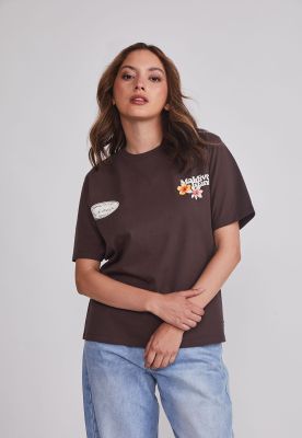 Polera Mujer Oversize Est Trend Café Sioux