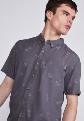 Imagen 2 del producto Camisa Hombre Gris Hojas Sioux