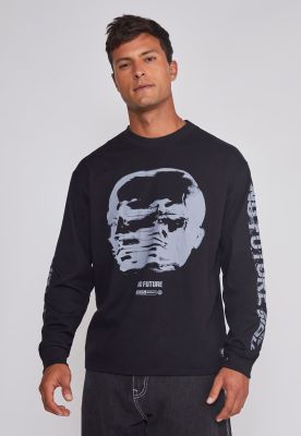 Imagen 1 del producto Polera Hombre Cara Puño Negro Sioux