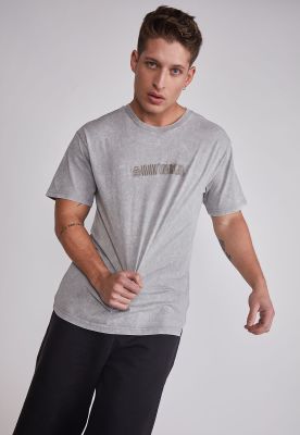 Imagen 2 del producto Polera Hombre Lavada Bordado Gris Sioux