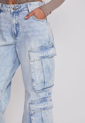 Imagen 2 del producto Jeans Mujer Cargo Loose Fit Celeste Sioux