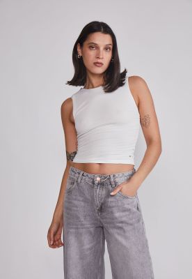 Peto Mujer Recogido Lateral Blanco Sioux