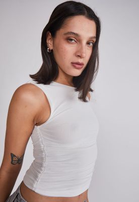 Imagen 2 del producto Peto Mujer Recogido Lateral Blanco Sioux