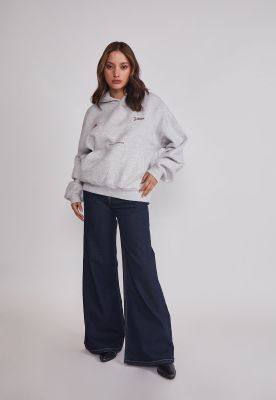 Imagen 2 del producto Polerón Mujer Espalda Trend Gris Sioux