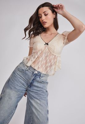 Imagen 2 del producto Blusa Mujer Manga Globo Crudo Sioux