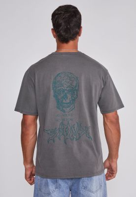 Imagen 2 del producto Polera Hombre Lavada Dinosaurio Café Sioux