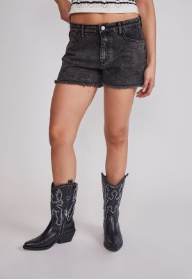 Short Mujer Denim Elasticado Negro Sioux