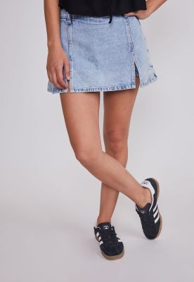 Falda Mujer Denim Costura Celeste Sioux