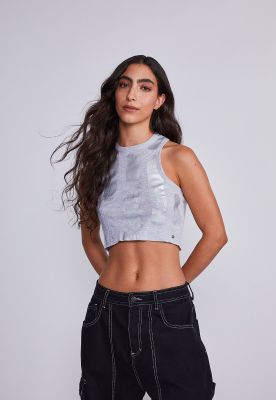 Peto Mujer Gris Con Folia Sioux