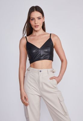 Peto Mujer Negro Eco Cuero Sioux