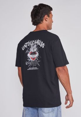 Imagen 2 del producto Polera Hombre Corazón Espinas Negro Sioux