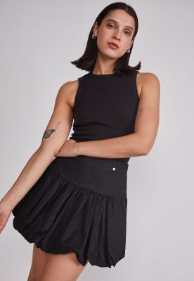 Imagen 2 del producto Falda Mujer Corta Globo Negro Sioux