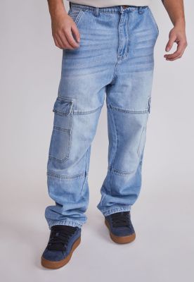 Jeans Hombre Cargo Oxidado Celeste Sioux