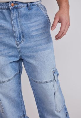 Imagen 2 del producto Jeans Hombre Cargo Oxidado Celeste Sioux