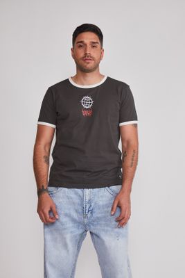 Polera Hombre Contraste Acero Sioux