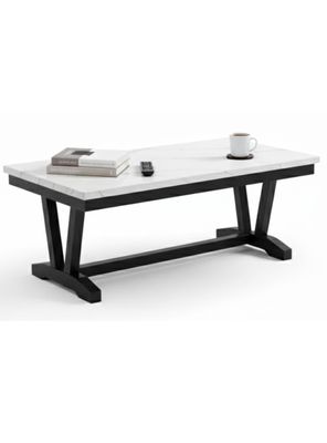 Imagen 2 del producto Mesa De Centro Moderna Mármol Rodeus Blanca T4931