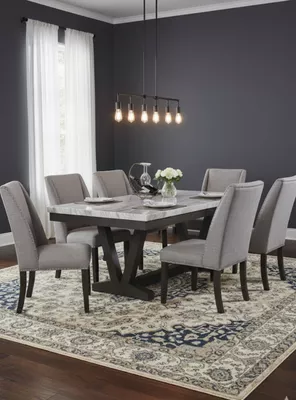 Imagen 1 del producto Juego de Comedor 6 Sillas Moderno Rodeus Mármol DC4093